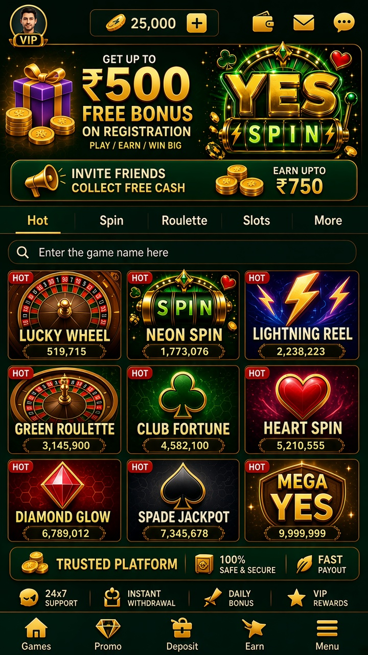 YES SPIN app screenshot 2